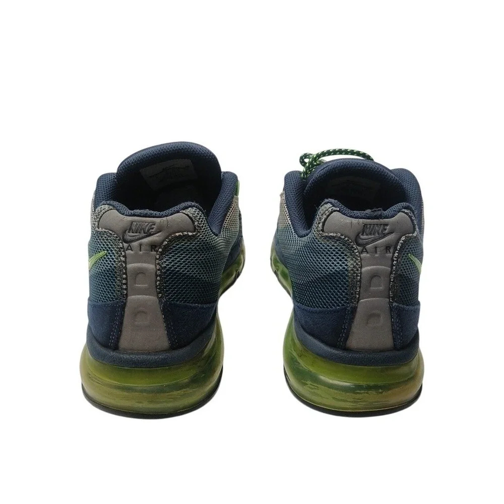Nike Air Max 95 Dynamic Flywire Mens 9 Navy Blue Lime‎ Green 599300-434 Sneaker